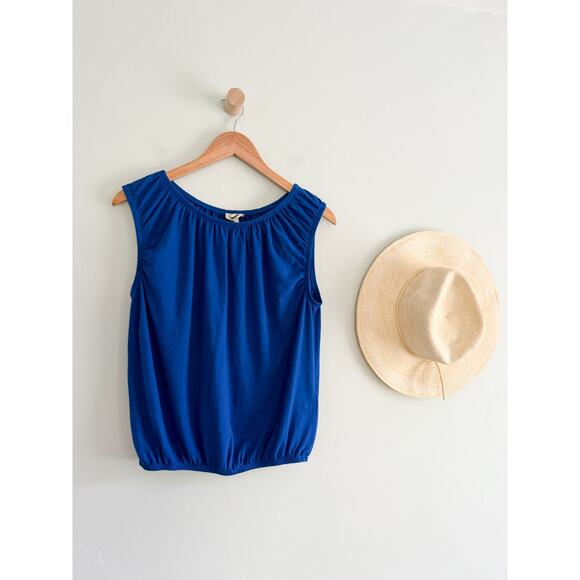 Madewell | NWT Bubble Tee in Brilliant Sapphire Blue | Sz M - Picture 2 of 7